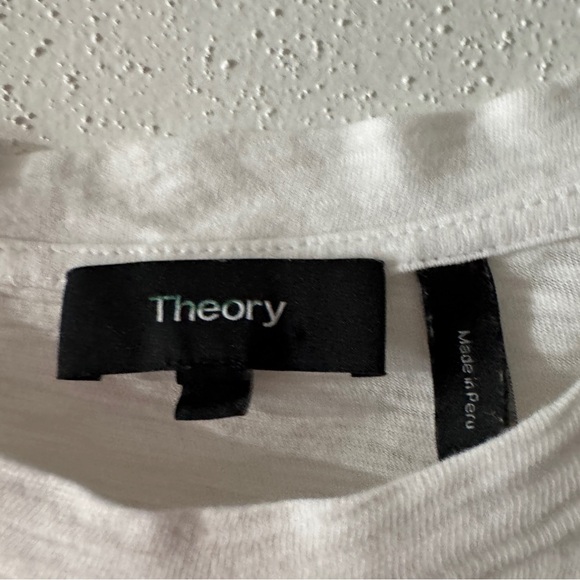 Theory Dorotea Tie Up White T-Shirt size Small - Picture 2 of 6